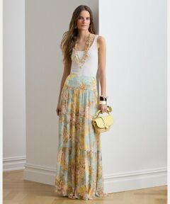 LAUREN RALPH LAUREN / ローレン ラルフ ローレン ロング・マキシ丈スカート | フローラル ジョーゼット ティアード マキシスカート