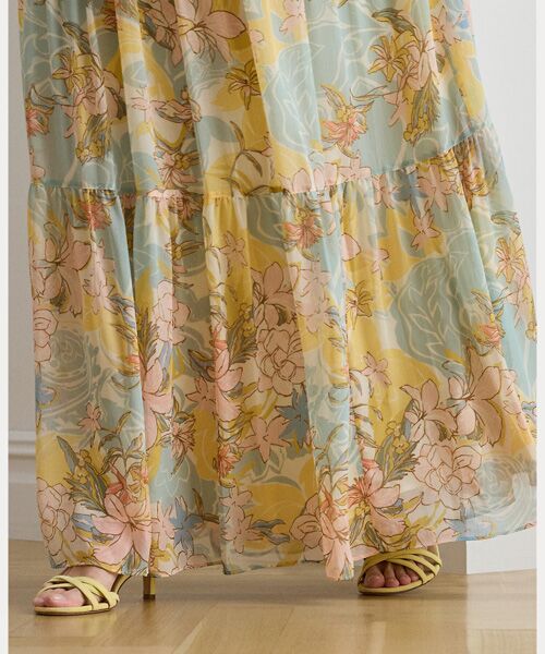 LAUREN RALPH LAUREN / ローレン ラルフ ローレン ロング・マキシ丈スカート | フローラル ジョーゼット ティアード マキシスカート | 詳細4