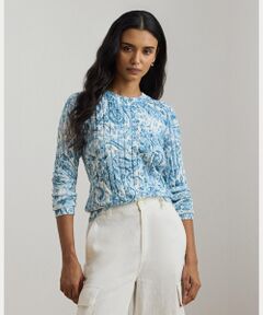 LAUREN RALPH LAUREN / ローレン ラルフ ローレン ニット・セーター | ペイズリー ケーブルニット コットン セーター