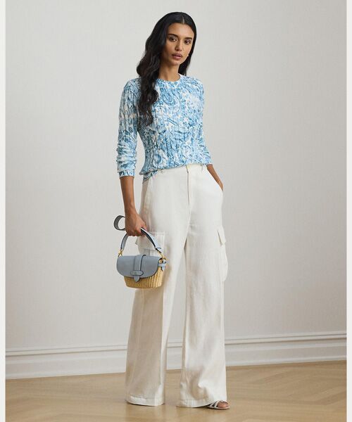 LAUREN RALPH LAUREN / ローレン ラルフ ローレン ニット・セーター | ペイズリー ケーブルニット コットン セーター | 詳細2