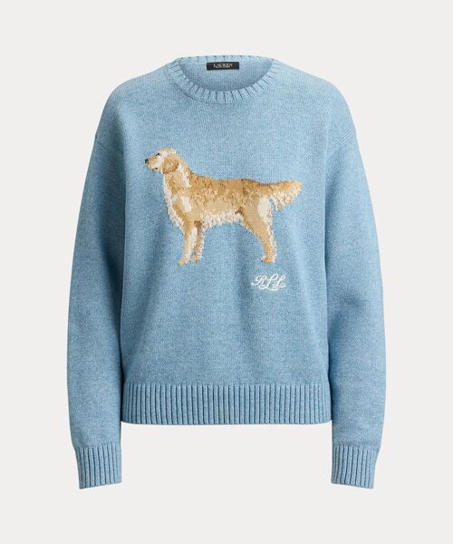 LAUREN RALPH LAUREN / ローレン ラルフ ローレン ニット・セーター | インターシャニット ゴールデン レトリバー セーター | 詳細1