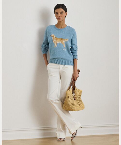 LAUREN RALPH LAUREN / ローレン ラルフ ローレン ニット・セーター | インターシャニット ゴールデン レトリバー セーター | 詳細2