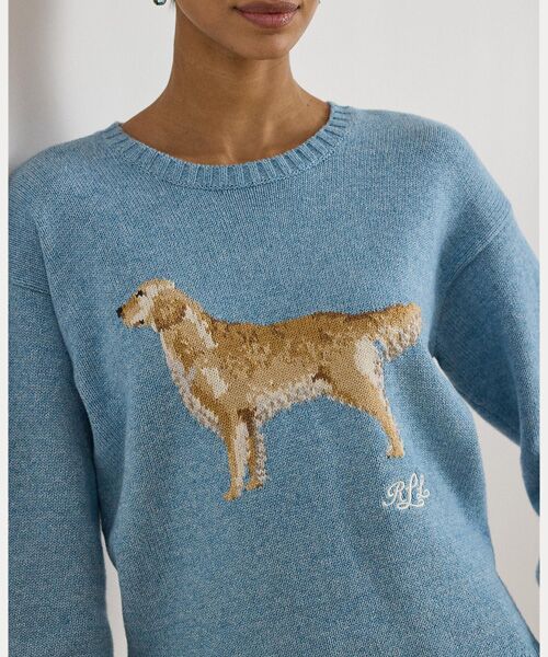 LAUREN RALPH LAUREN / ローレン ラルフ ローレン ニット・セーター | インターシャニット ゴールデン レトリバー セーター | 詳細4