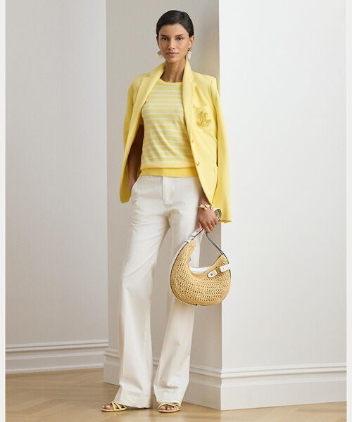 LAUREN RALPH LAUREN / ローレン ラルフ ローレン ニット・セーター | ストライプド コットン ショートスリーブ セーター | 詳細2