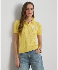 LAUREN RALPH LAUREN / ローレン ラルフ ローレン ポロシャツ | ケーブルニット コットン ポロ セーター