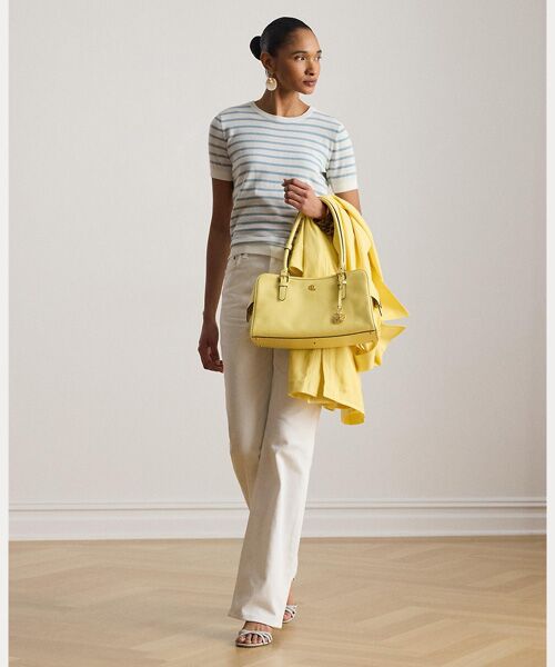 LAUREN RALPH LAUREN / ローレン ラルフ ローレン ニット・セーター | ストライプド コットン ショートスリーブ セーター | 詳細2