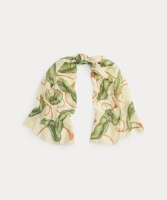 LAUREN RALPH LAUREN / ローレン ラルフ ローレン バンダナ・スカーフ | ローププリント リネンコットン ラップ スカーフ