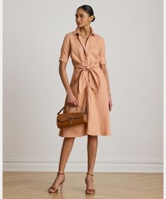 LAUREN RALPH LAUREN / ローレン ラルフ ローレン ミニ丈・ひざ丈ワンピース | リネン シャツドレス