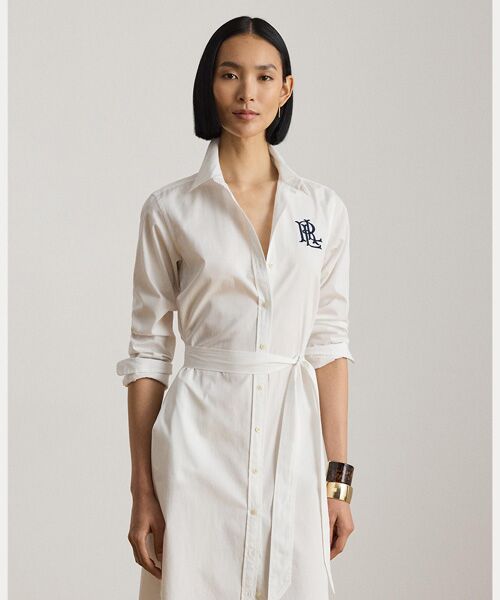 LAUREN RALPH LAUREN / ローレン ラルフ ローレン ロング・マキシ丈ワンピース | コットン ブロードクロス シャツドレス | 詳細2