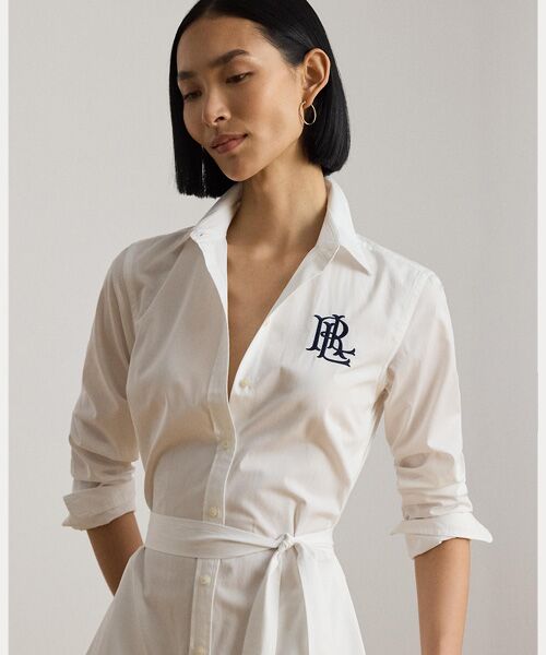 LAUREN RALPH LAUREN / ローレン ラルフ ローレン ロング・マキシ丈ワンピース | コットン ブロードクロス シャツドレス | 詳細4