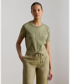 LAUREN RALPH LAUREN / ローレン ラルフ ローレン Tシャツ | エンブロイダリーロゴ コットン ジャージー Tシャツ