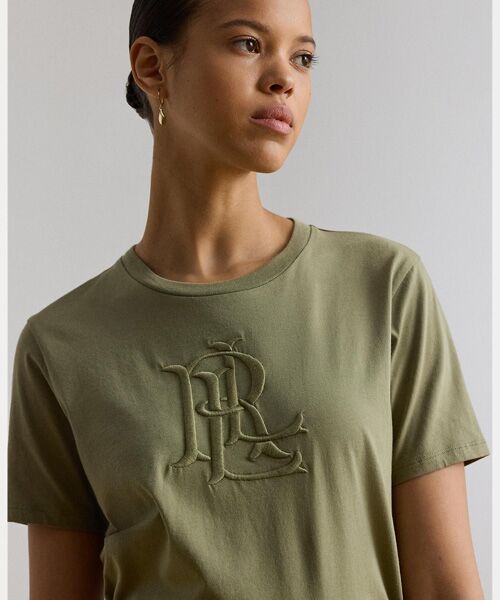 LAUREN RALPH LAUREN / ローレン ラルフ ローレン Tシャツ | エンブロイダリーロゴ コットン ジャージー Tシャツ | 詳細4