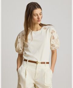 LAUREN RALPH LAUREN / ローレン ラルフ ローレン その他トップス | アイレットバブルスリーブ コットン トップ