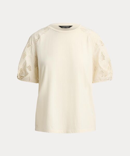LAUREN RALPH LAUREN / ローレン ラルフ ローレン その他トップス | アイレットバブルスリーブ コットン トップ | 詳細1