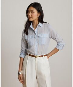 LAUREN RALPH LAUREN / ローレン ラルフ ローレン シャツ・ブラウス | クラシック フィット ストライプド コットン ボイル シャツ