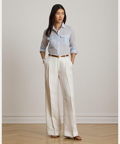 LAUREN RALPH LAUREN / ローレン ラルフ ローレン シャツ・ブラウス | クラシック フィット ストライプド コットン ボイル シャツ | 詳細5