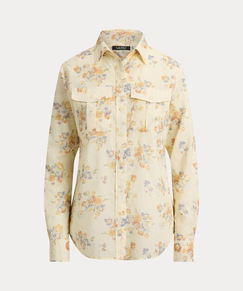LAUREN RALPH LAUREN / ローレン ラルフ ローレン シャツ・ブラウス | クラシック フィット フローラル コットン ボイル シャツ | 詳細1
