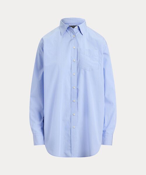 LAUREN RALPH LAUREN / ローレン ラルフ ローレン シャツ・ブラウス | ストライプド コットン ブロードクロス シャツ | 詳細1