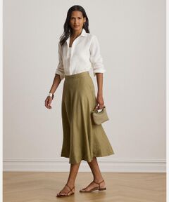 LAUREN RALPH LAUREN / ローレン ラルフ ローレン ロング・マキシ丈スカート | リネン Aライン ミディ スカート
