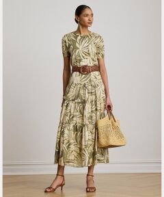 LAUREN RALPH LAUREN / ローレン ラルフ ローレン ロング・マキシ丈スカート | パームフロンドプリント ボイル ティアード スカート
