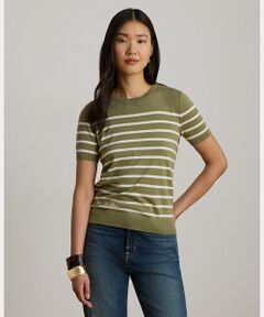 LAUREN RALPH LAUREN / ローレン ラルフ ローレン ニット・セーター | ストライプド ショートスリーブ セーター