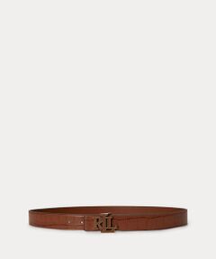 LAUREN RALPH LAUREN / ローレン ラルフ ローレン ベルト・サスペンダー | ロゴ リバーシブル クロコエンボスド ベルト