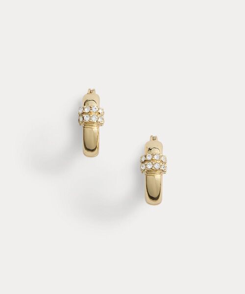 LAUREN RALPH LAUREN / ローレン ラルフ ローレン ピアス・イヤリング | パヴェ ゴールドプレーテッド ハギー ピアス（710イエロー）