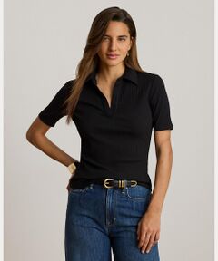 LAUREN RALPH LAUREN / ローレン ラルフ ローレン Tシャツ | リブニット エルボースリーブ ポロ Tシャツ