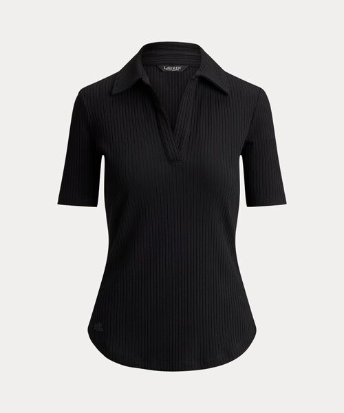 LAUREN RALPH LAUREN / ローレン ラルフ ローレン Tシャツ | リブニット エルボースリーブ ポロ Tシャツ | 詳細1