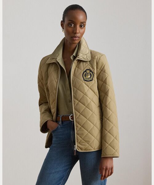LAUREN RALPH LAUREN / ローレン ラルフ ローレン その他アウター | クレストパッチ ツイルトリム キルテッド ジャケット（270ブラウン）