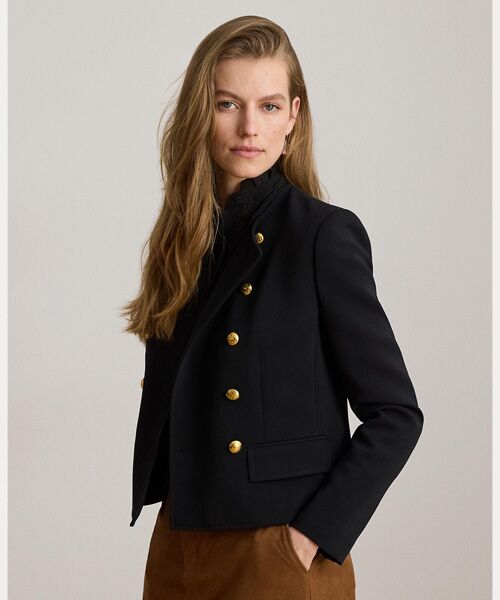 LAUREN RALPH LAUREN / ローレン ラルフ ローレン その他アウター | ダブルブレステッド セーブル クレープ ジャケット(001ブラック)