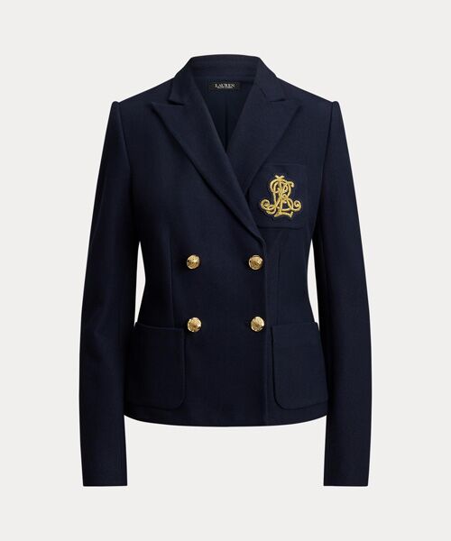 LAUREN RALPH LAUREN / ローレン ラルフ ローレン テーラードジャケット | ダブルブレステッド ストレッチ ピケ ブレザー | 詳細1