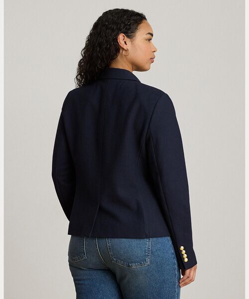 LAUREN RALPH LAUREN / ローレン ラルフ ローレン テーラードジャケット | ダブルブレステッド ストレッチ ピケ ブレザー | 詳細9