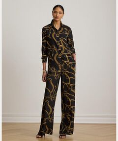LAUREN RALPH LAUREN / ローレン ラルフ ローレン その他パンツ | ベルティングプリント クレープ ワイドレッグ パンツ