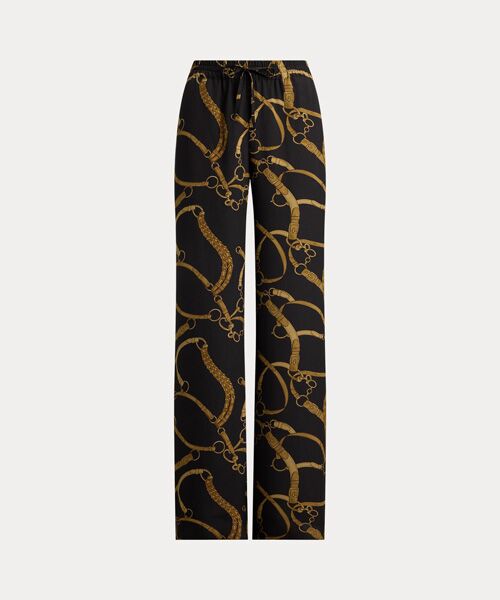 LAUREN RALPH LAUREN / ローレン ラルフ ローレン その他パンツ | ベルティングプリント クレープ ワイドレッグ パンツ | 詳細1