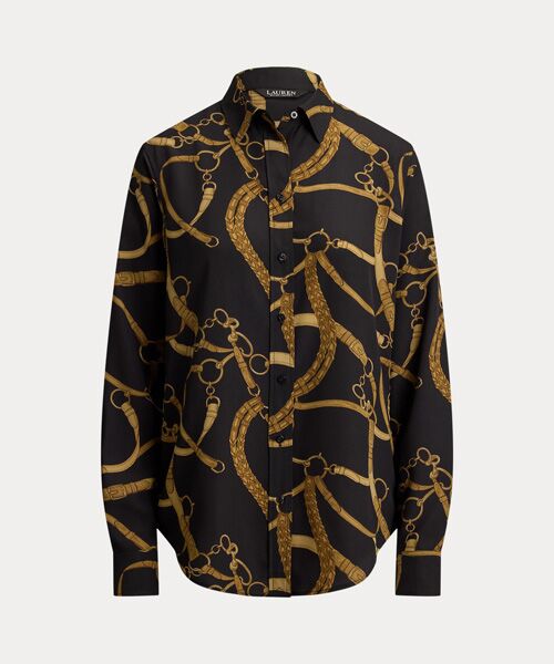 LAUREN RALPH LAUREN / ローレン ラルフ ローレン シャツ・ブラウス | クラシック フィット ベルティングプリント クレープ シャツ | 詳細1