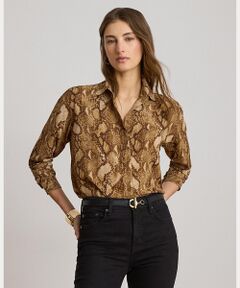 LAUREN RALPH LAUREN / ローレン ラルフ ローレン シャツ・ブラウス | リラックス フィット パイソンプリント ジョーゼット シャツ