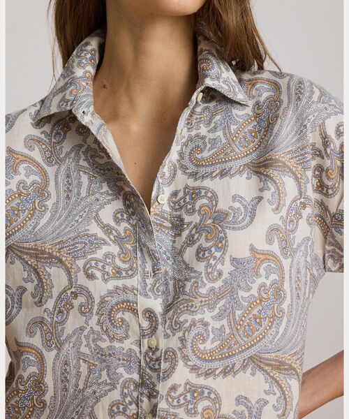 LAUREN RALPH LAUREN / ローレン ラルフ ローレン シャツ・ブラウス | リラックス フィット ペイズリー ショートスリーブ シャツ | 詳細4