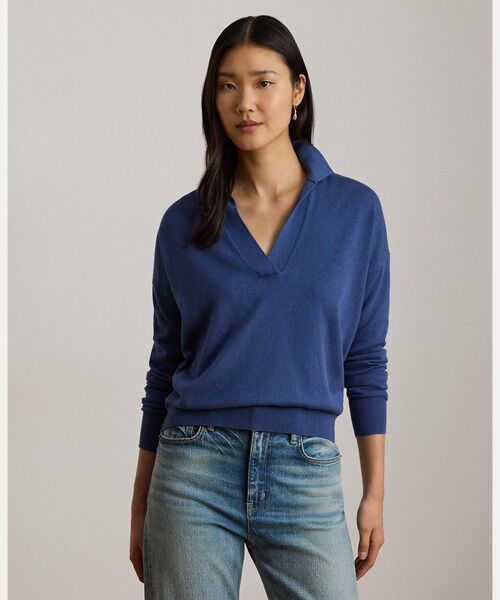 LAUREN RALPH LAUREN / ローレン ラルフ ローレン ニット・セーター | コットンモダール ポロ セーター（500パープル）