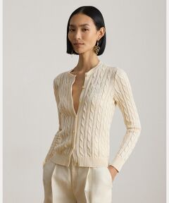 LAUREN RALPH LAUREN / ローレン ラルフ ローレン カーディガン・ボレロ | ケーブルニット コットンブレンド カーディガン