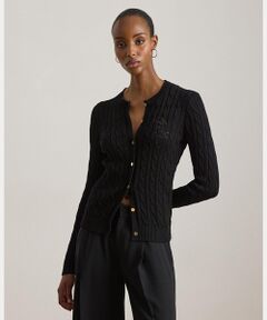 LAUREN RALPH LAUREN / ローレン ラルフ ローレン カーディガン・ボレロ | ケーブルニット コットンブレンド カーディガン