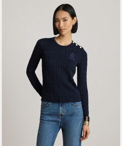 LAUREN RALPH LAUREN / ローレン ラルフ ローレン ニット・セーター | ボタントリム ケーブルニット セーター