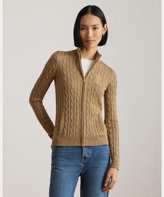 LAUREN RALPH LAUREN / ローレン ラルフ ローレン ニット・セーター | ケーブルニット フルジップ モックネック セーター