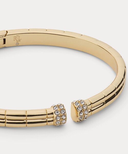 LAUREN RALPH LAUREN / ローレン ラルフ ローレン ブレスレット・バングル | パヴェ ゴールドプレーテッド テクスチャード カフ ブレスレット | 詳細1