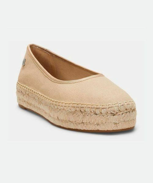LAUREN RALPH LAUREN SHOES / ローレンラルフローレンシューズ フラットシューズ | ローレン ラルフローレン R03H Luize キャンバス バレエ エスパドリーユ ベージュ | 詳細1