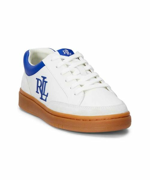 LAUREN RALPH LAUREN SHOES / ローレンラルフローレンシューズ スニーカー | ローレン ラルフローレン R05H Hailey レザースニーカー ホワイトブルー スニーカー | 詳細1