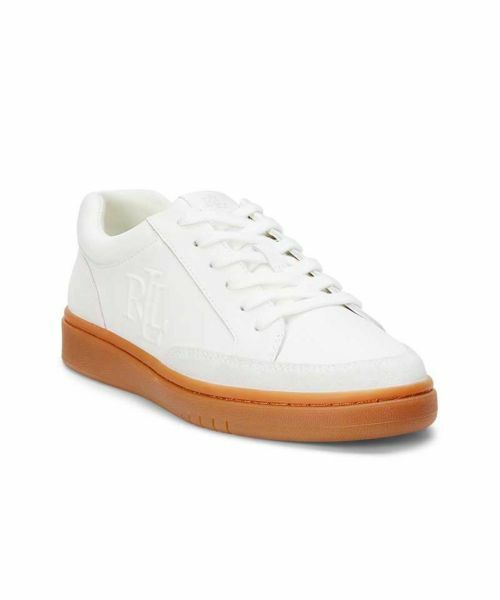 LAUREN RALPH LAUREN SHOES / ローレンラルフローレンシューズ スニーカー | ローレン ラルフローレン R05H Hailey レザースニーカー ホワイト スニーカー | 詳細1