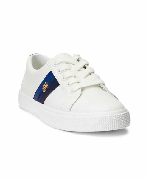 LAUREN RALPH LAUREN SHOES / ローレンラルフローレンシューズ スニーカー | ローレン ラルフローレン R91G JANSON II レザースニーカー ホワイトネイビー | 詳細1