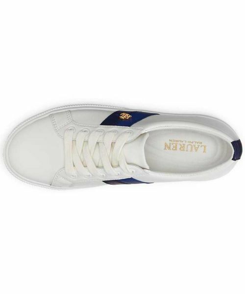 LAUREN RALPH LAUREN SHOES / ローレンラルフローレンシューズ スニーカー | ローレン ラルフローレン R91G JANSON II レザースニーカー ホワイトネイビー | 詳細2