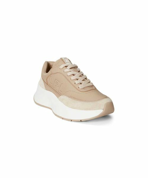 LAUREN RALPH LAUREN SHOES / ローレンラルフローレンシューズ スニーカー | ローレン ラルフローレン R11H FRANKY フランキー ベージュ スニーカー | 詳細1